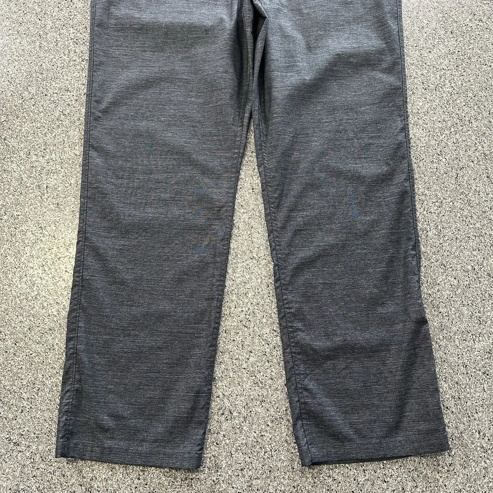 Hurley Pants Mens 40x31 Chino Tech Commuter Traveler Flat Front Straight Gray